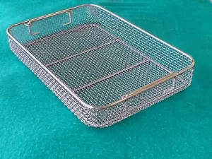 Sterilization Wire Mesh Tray Basket Surgical Autoclave Holding Instruments Lab - Foto 1 di 5
