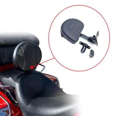 Adjustable Plug-In Driver Rider Backrest Kit For Harley Road Electra Glide 97-23 - Imagem 1 de 4