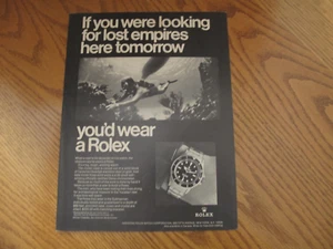 1968 Rolex Submariner Watch Scuba Diving Diver Photo Vintage Print Ad - Picture 1 of 4