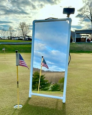 Full Golf Practice Mirror approximately 2' x 4'  (22" x 44") --Writeable surface - Image 1 of 4