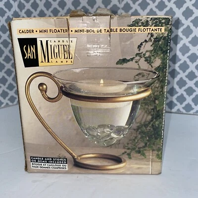 SAN MIGUEL LAMPS- Calder MINI FLOATER BOWL- CANDLES- CANDLE HOLDERS W/ Handle - Image 1 of 4