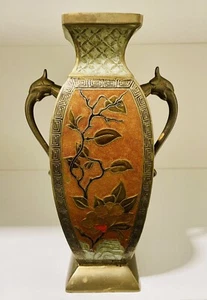 Early 20th Century Champlevé Enamel and Bronze Vase - Picture 1 of 8