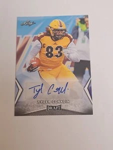 2018 Leaf Draft Football Tyler Conklin Rookie Auto /Autograph RC JETS - Picture 1 of 7
