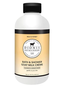 DIONIS Goat Milk Skincare Bath & Shower Crème, Moisturizing Cleaner (14.5 OZ) - Picture 1 of 4