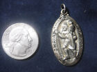 Thick Heavy Sterling Silver Vintage St Christopher Medal 15.6 Grams