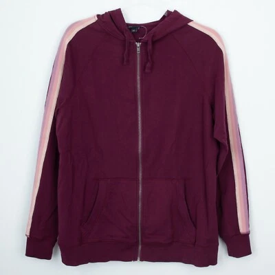 Sudadera con Capucha Torrid Manga Rayas Cremallera Talla 00 Nueva Sin Etiquetas Foto 1 de 4