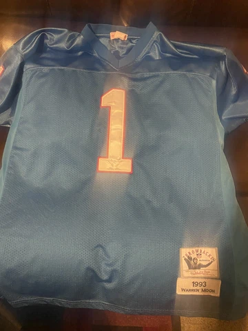 Warren Moon Houston Oilers Jersey Mens XL 1993 Mitchell & Ness *all sewn* HOF’er Cover