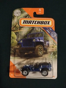 Jeep Willys 2020 Matchbox #68/100 MBX Jungle Series 1:52 azul oscuro Tailandia - Imagen 1 de 5
