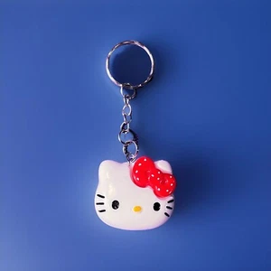 Cute Hello Kitty Silver Keychain Ring - Picture 1 of 3