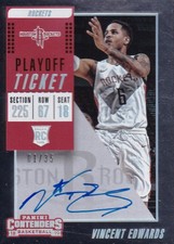 2018-19 Panini Contenders  Vincent Edwards Rookie Ticket Variatio