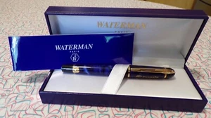 Vintage WATERMAN Paris Phileas Blue Marble Made in France Seagate Tintenroller - Bild 1 von 11