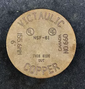 Victaulic 6" F060660C0C Tube Cap 155.6vMM Fig 660 Copper Cap - Picture 1 of 2