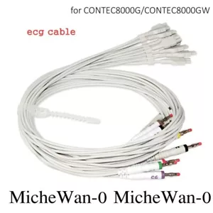 12 Lead ECG Cable Wire EKG Cord Compatible with CONTEC8000G/GW ECG workstation - Picture 1 of 2