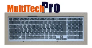 DE Tastatur f. SONY PCG-81212M 81212M PCG-81213M PCG-81214L/M Series Grau Rahmen - Bild 1 von 2