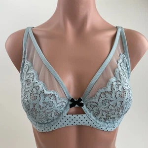 Victoria's Secret Body By Victoria  Unlined Demi Bra - Blue - Size 36DDD - NWT - Picture 1 of 9
