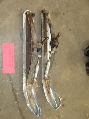 1977 RUPP NITRO 440 340 SKIS RUNNERS SHOCKS SPRINGS SPINDLES OEM CHROME - Image 1 of 4
