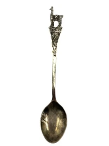 Vintage Peruvian Alpaca Silver Souvenir Spoon With Llama Motif B83 - Picture 1 of 4