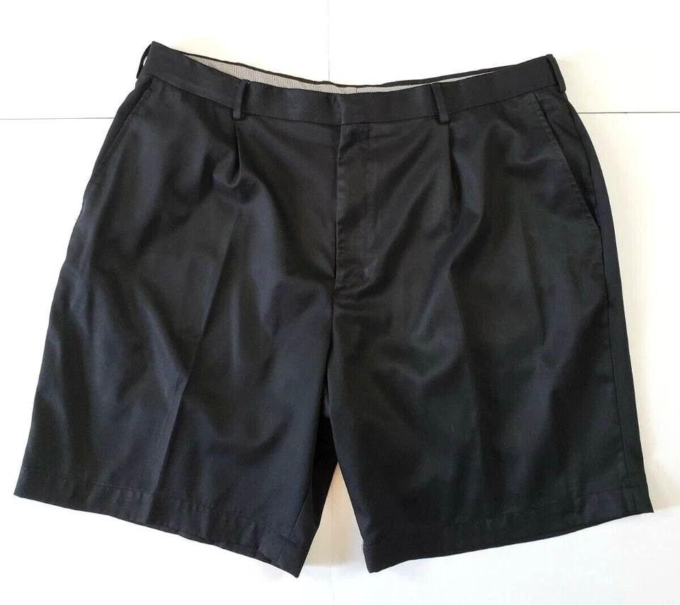 Pantalones Cortos de Golf Walter Hagen Para Hombres W42 Negros Atléticos Plisados Bolsillos Foto 1 de 4