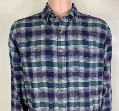 VTG 70's 80’s Manhattan Men’s Plaid Long Sleeve Button Up Shirt Single Needle - Image 1 of 4