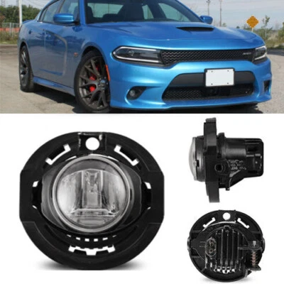 New LED Fog Light For 2015-2019 Dodge Charger Front Bumper Driving Lamp Clear Foto 1 de 4