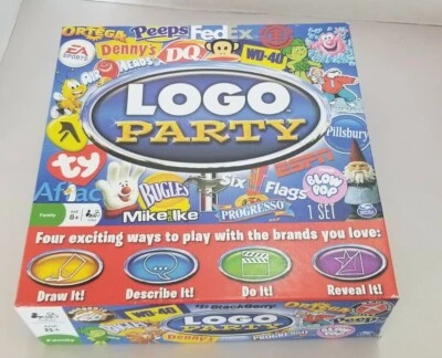 Logo Party Game By Spin Master, Draw, Describe, Reveal - Image 1 of 4