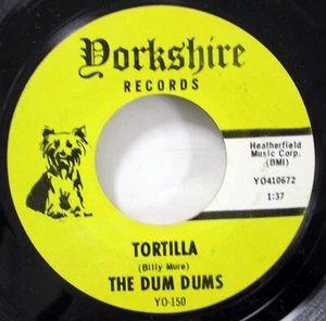 The DUM DUMS 45 Tortilla / Somethin Stupid YORKSHIRE popcorn Instr. MINT- #2649 - Imagen 1 de 2