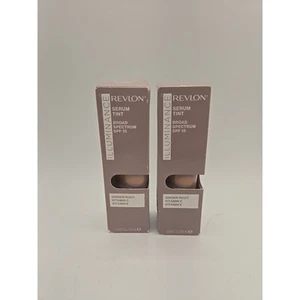 Lot of 2 Revlon Illuminating Serum Tinted Broad Spectrum SPF 15 Tan Sand .94 oz - Picture 1 of 3