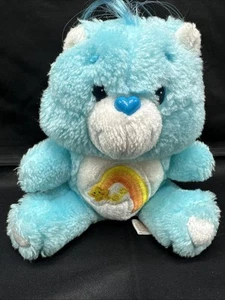 Vintage Kenner Care Bears Wunschbär 6 Zoll blau türkis Sterne Plüschtier Stofftier - Bild 1 von 8