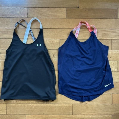 Lot Of (2) - Women’s Under Armour & Nike Workout Tank Tops, Size Small - Image 1 of 4