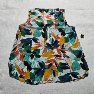 Worthington Floral Flowers Sleeveless Tank Top Shirt Adult Women's M Medium - Picture 1 of 7