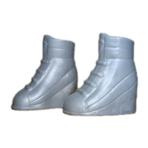 Boxy Girls Nomi Doll Shoes Silver Grey Sneakers or Boots  - Picture 1 of 3