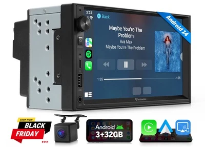 Eonon UX7 Android 14 7" IPS Doppel 2DIN Autoradio GPS Navi CarPlay RDS Radio DSP - Bild 1 von 4