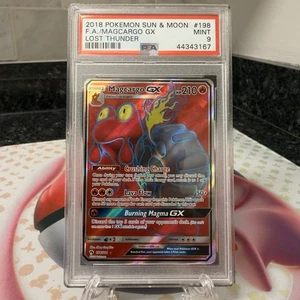 2018 Pokemon Sun & Moon Magcargo GX Lost Thunder Graded #198 - PSA 9 Mint - Bild 1 von 10