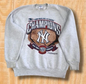 Vintage 1998 NY Yankees Pro Player Large American League Champions Sweatshirt - Picture 1 of 17