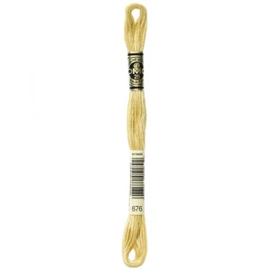 DMC 6-Strand Embroidery Cotton 8.7yd-Light Old Gold - 12 Pack - Picture 1 of 1