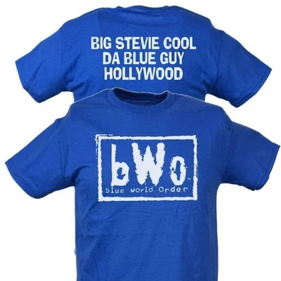 Blue World Order bWo Blue Meanie Big Stevie Cool ECW Mens T-shirt - Image 1 of 4
