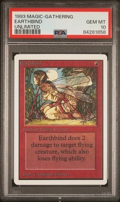 Earthbind (banned) - Unlimited - MTG - GEM MINT - PSA 10. POP 21. MTG in Store - Image 1 of 2