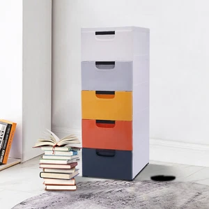 5 Drawers Chest of Dresser Cabinet Storage Tower Bins Bedroom Organizer Home Box - Picture 1 of 12
