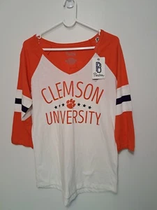 Pressbox Clemson University Raglan Long Sleeve Top Tshirt Women size M Juniors. - Picture 1 of 13