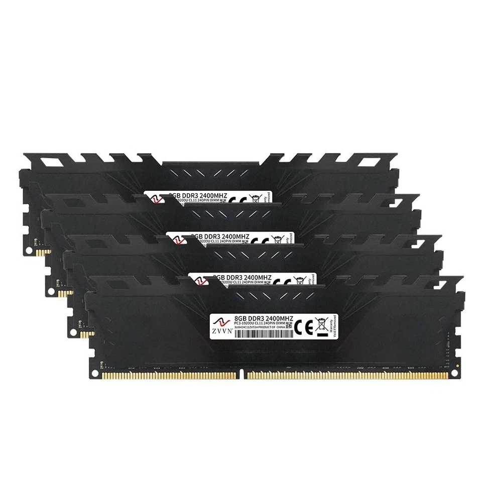 32GB 16GB 8GB DDR3 OC 2400MHz PC3-19200U 240Pin Desktop Overclocking Memory RAM - Image 1 of 4