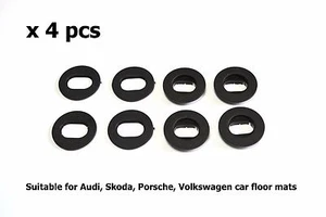 Carmats Oval Fittings Fixation Clips for Porsche Floor Mat Fasteners Holder 4pc - Picture 1 of 11
