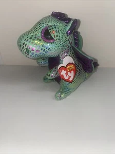 Ty Beanie Boos - CINDER the Green Dragon (6 Inch) Stuffed Plush Animal NEW MWMTS - Picture 1 of 2