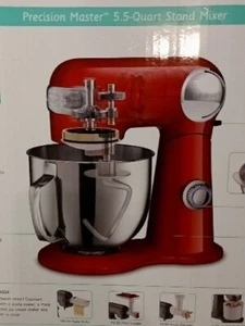 NEW Cuisinart SM-50R Precision Master 5.5 Quart Stand Mixer Red - Picture 1 of 10