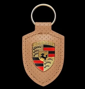 PORSCHE 718+911+944 GTS GT Heritage Leder braun Schlüsselanhänger key chain-ring - Bild 1 von 8