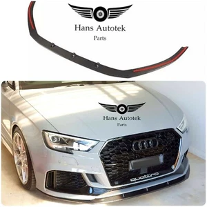 Real Carbon Fiber Front Lip FOR FL AUDI RS3 8V SEDAN HATCHBACK (2017 - 2021 ) - Picture 1 of 10