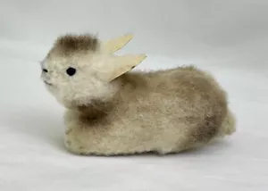 Bunny Fur Plush Doll Figure Real Wool Fur Tan Handmade Peru Folk Art - Picture 1 of 8