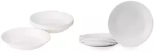 Corelle Winter Frost White Livingware Pasta Bowl Set (6-Piece Set) + Lunch Plate - Picture 1 of 12