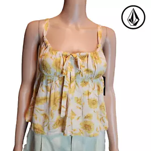 Volcom Stone Of Biscay Cami NWT Yellow XS - Picture 1 of 9