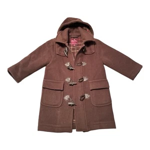 BROOKS BROTHERS Toggle Duffle Coat Wool Brown Size XS Boys - Picture 1 of 1