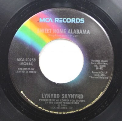 Rock 45 Lynyrd Skynyrd - Sweet Home Alabama / Take Your Time On Mca - Image 1 of 2